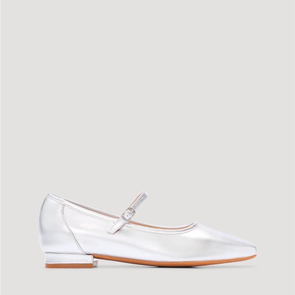 Bared Footwear Silver Ballet Flats